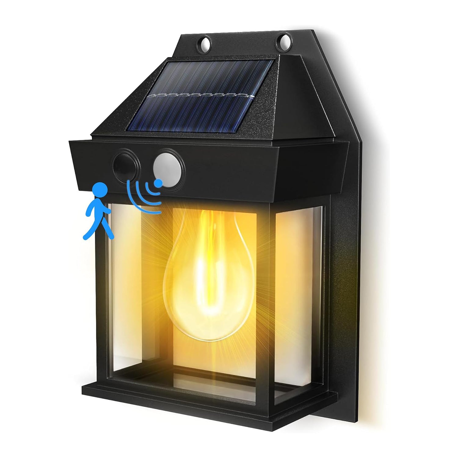 Solar Powered Motion-Sensor Wall Lamp