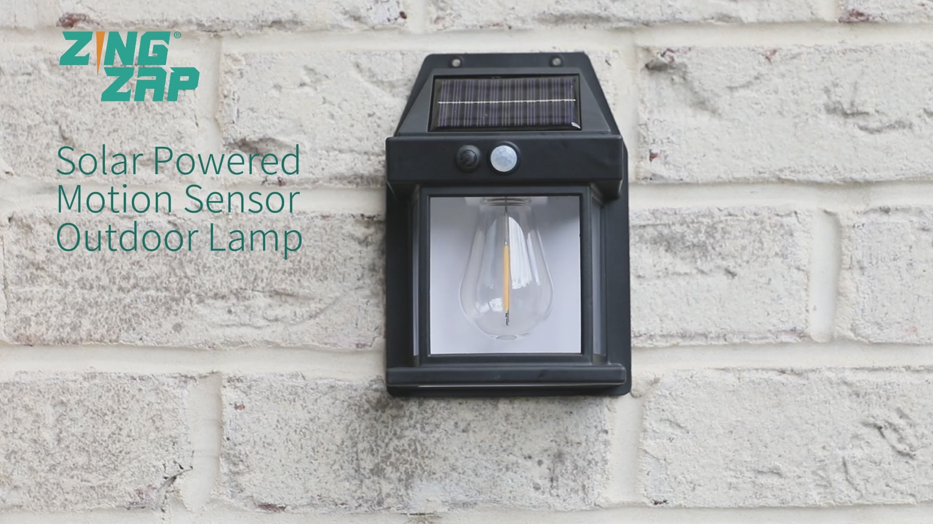 Solar Powered Motion-Sensor Wall Lamp