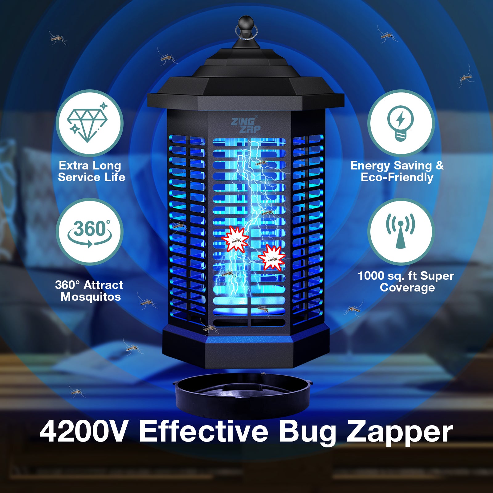 Full Size Plug-in Outdoor Fly Zapper