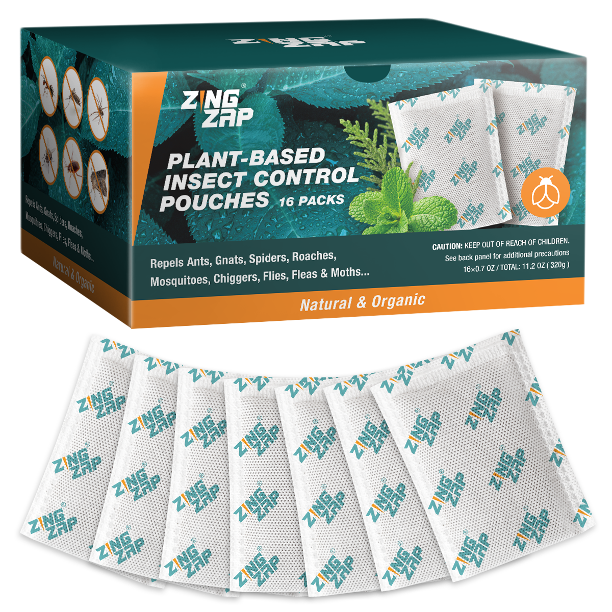 16-Pack Plant-Based Insect Control Pouches