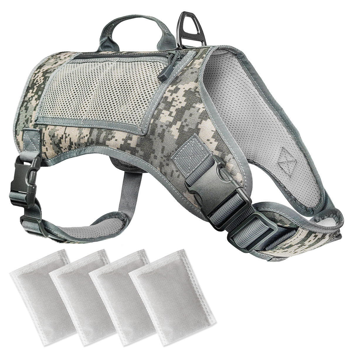 Tactical Dog Harness Adjustable Size, Waterproof Vest