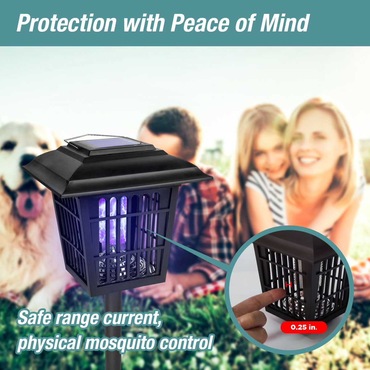 Dual-Functional Mosquito Zapper Garden Lamp