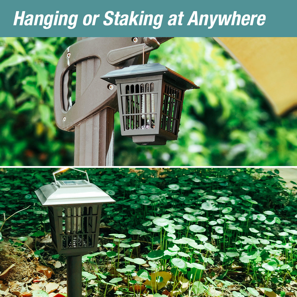 Dual-Functional Mosquito Zapper Garden Lamp