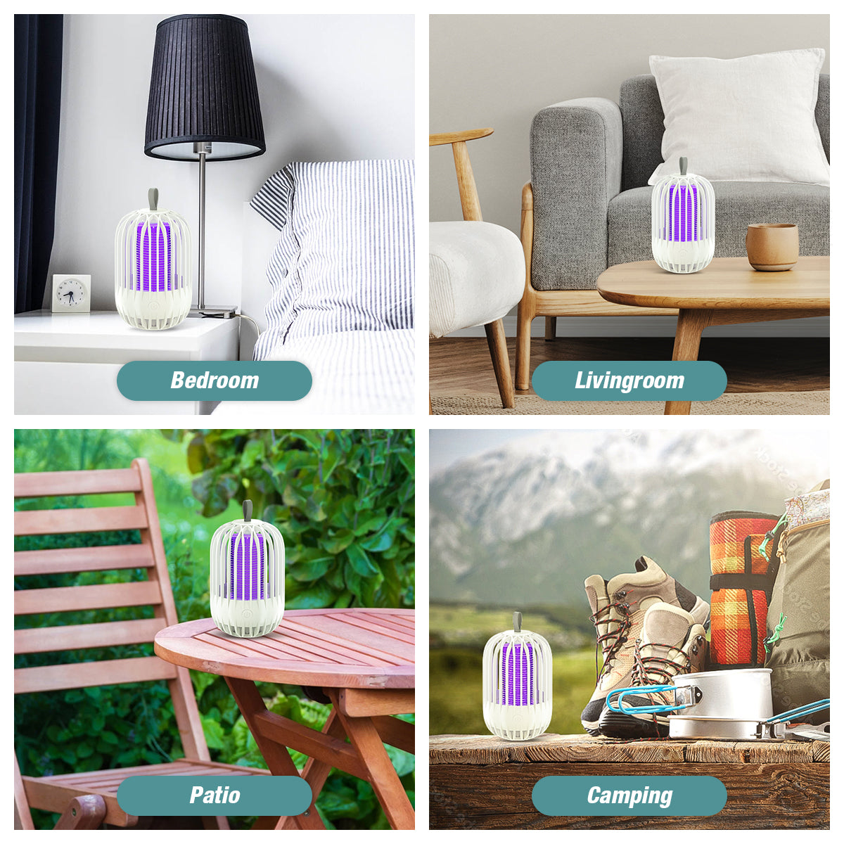 Portable Dual-Function Mosquito Zapper & LED UV Lamp