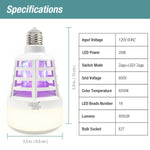 Load image into Gallery viewer, Dual-Function Mosquito Zapper LED Light Bulb
